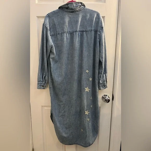 Billy T Denim Embroidered Shirtdress - Picture 6 of 7